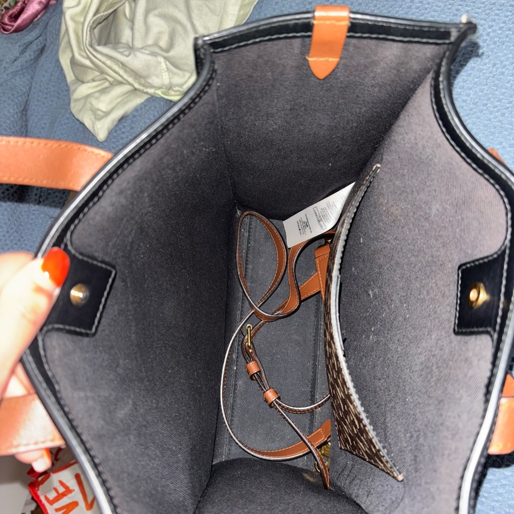 Burberry Brown and Black Monogram Crossbody Bag - Picture 4 of 4